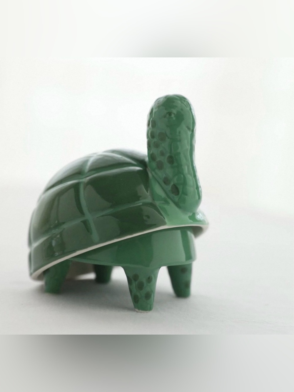 green ceramic turtles small organizer home decor